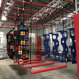 Parcours d'obstacles intérieur pour enfants guerrier ninja avec structure en aluminium