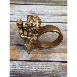 Anneaux <span class=keywords><strong>de</strong></span> <span class=keywords><strong>serviette</strong></span> en métal vintage en laiton plaqué or antique, faits à la main, décoratifs, <span class=keywords><strong>de</strong></span> Noël, en gros, pas cher - Product Image 3
