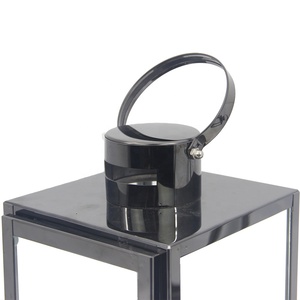 Home Decorative Metal <strong>Black</strong> Vintage Square Stainless Steel <strong>Lantern</strong> - Product Image 4