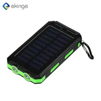 Ekinge Compass & 두 번 LED 빛 비상 Powerbank, 방수 10000 mAh Mobile Charger power bank with Solar Battery Energy