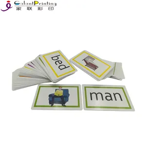 Preschool Educational Custom Design English Vocabulary Study Flashcard Maker English Flashcards For Kids Toddlers Children