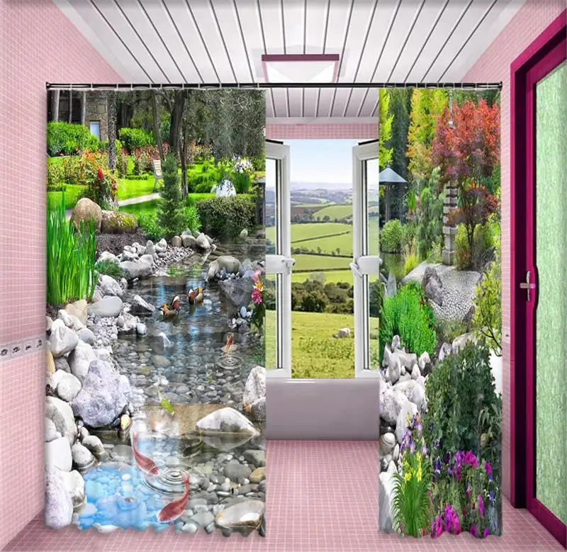 Cortina de janela digital impressa 3d para sala de estar, venda na china
