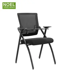 新しいデザイン中国快適な椅子折りたたみ式メッシュトレーニング折りたたみ椅子ライティングボード付き