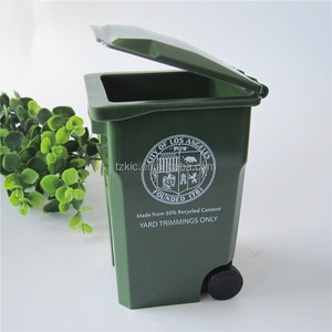 Tempat Sampah Mini Plastik Beroda Hijau Ramah Lingkungan - Product Image 4