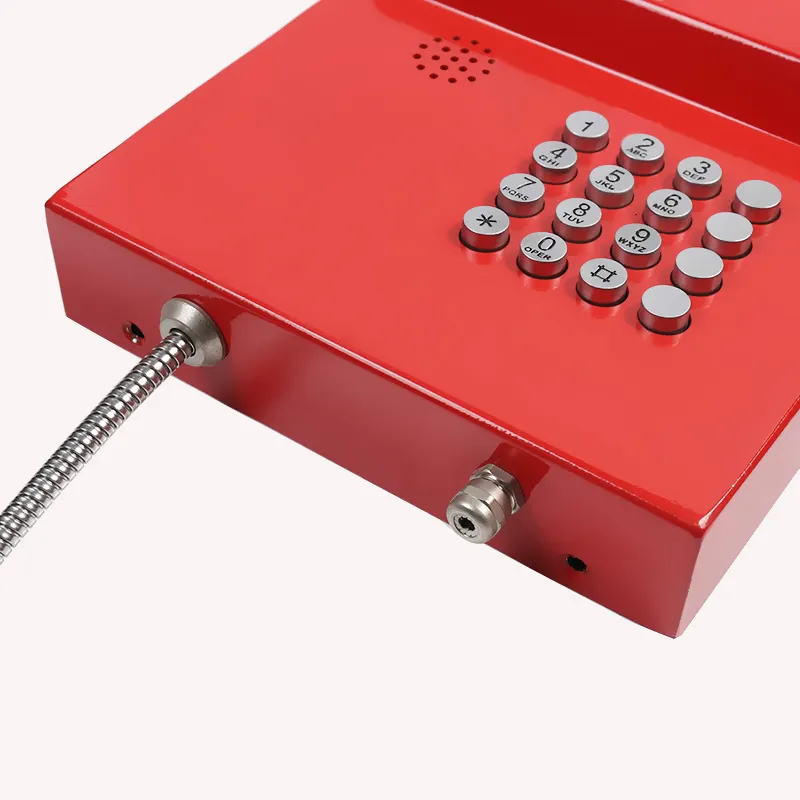 new design fixed corded Dustproof public telephone with push button