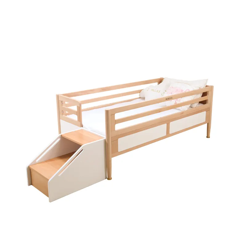 安全ギャップ距離のあるオプションの色の固体木製キッズベッド幼児用ベッド