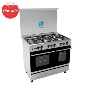 90x60 cooking appliance 5 burners freestanding gas stove with double oven