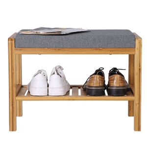 100% naturale di Legno di Bambù Scarpe Outdoor Cremagliera <span class=keywords><strong>Panca</strong></span> <span class=keywords><strong>Con</strong></span> Sedile per la casa - Product Image 4