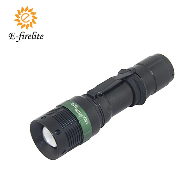 high power 3W LED 1101 police flashlight with metal clip