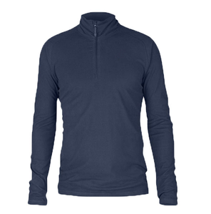Camisa de manga larga para hombre, prenda de vestir, de lana merina, con cremallera 1/4 personalizada, de alta calidad, venta al por mayor - Product Image 1