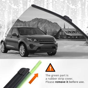 Spazzole tergicristallo universale tipo U/J Soft Frameless Bracketless Auto parabrezza tergicristallo nero - Product Image 3