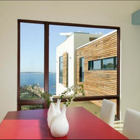 Fenêtres fixes en aluminium à double vitrage, design simple, luxe moderne, en verre