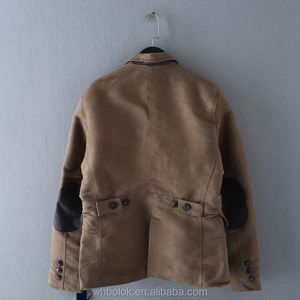 OEM New Design Hot Selling Casual <strong>Men</strong> Brown <strong>Suede</strong> Biker <strong>Jacket</strong> Multi Pockets <strong>Jacket</strong> - Product Image 2