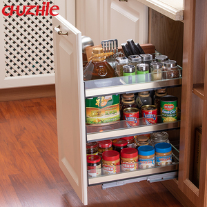 Wholesale 201 Stainless Steel Multi-Function Kitchen <strong>Drawer</strong> with Glass 3 Layers <strong>Pull</strong> <strong>out</strong> Basket for <strong>Storage</strong> - Product Image 3