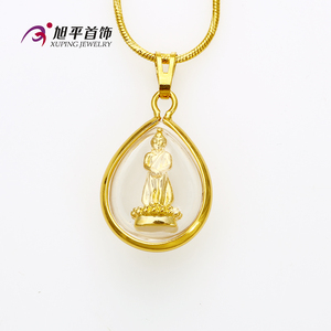 Xuping China 24K color oro joyas de imitación venta al por mayor divinidad estilo religioso pendiente neutro - Product Image 3