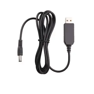 USB升压电缆5v至9V DC升压电缆USB至DC升压转换器电源，用于带DC插孔5.5 x 2.5毫米的Tplink路由器电缆