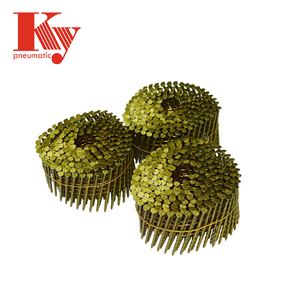 Chiodi per pallet in filo di ferro Q235 da 15 gradi, con rivestimento OEM giallo, argento, verde, a gambo liscio, per legno, 2540 - Product Image 6