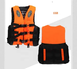 저렴한 가격 휴대용 패션 오렌지 어린이 성인 카약 보트 얇은 개인 해양 비상 구명 조끼 재킷