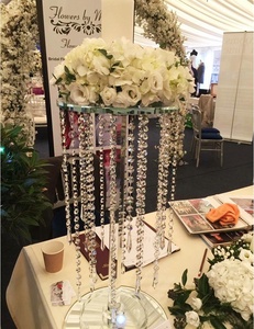 Yiwu forniture per matrimoni piedistallo di <span class=keywords><strong>cristallo</strong></span> sta per fiori - Product Image 1