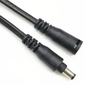 DC Jack cable waterproof connector 5.2mm x 2.5mm 18 AWG For LED Lighting