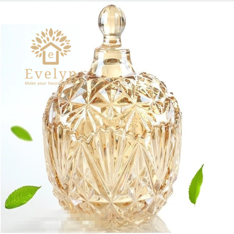 Хрустальный горшок для конфет маленький декоративный роскошный стильный цветной стеклянный горшок для конфет