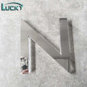 Chữ Acrylic Rõ Ràng Với Gương Bạc Đánh Bóng Mặt Kim Loại, Chữ Nhựa Thời Gian Mới Chữ Roman/Arial - Product Image 5