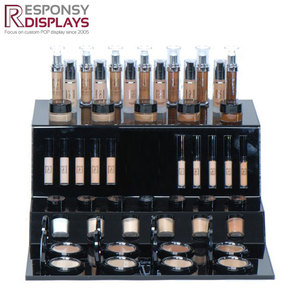 Présentoir de comptoir cosmétique en acrylique Organisateur de maquillage élégant pour bouteilles de soins de la peau <span class=keywords><strong>Boutique</strong></span> de beauté et magasin de détail - Product Image 6