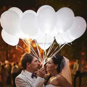 白色 LED 灯灯气球闪烁为婚礼派对装饰花卉飞行气球装饰灯