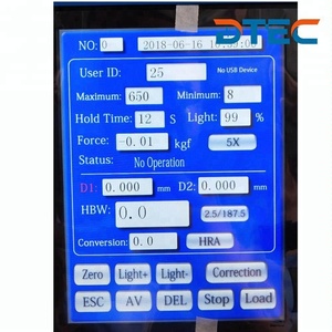 DTEC DHBRV-187.5DT หน้าจอสัมผัส Brinell Rockwell Vickers เครื่องทดสอบความแข็ง,เครื่องทดสอบความแข็งสากล,สีขาวสีฟ้าสามารถเลือกได้ - Product Image 5