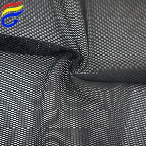 Black color 240gsm strech nylon mesh fabric for sports shoes