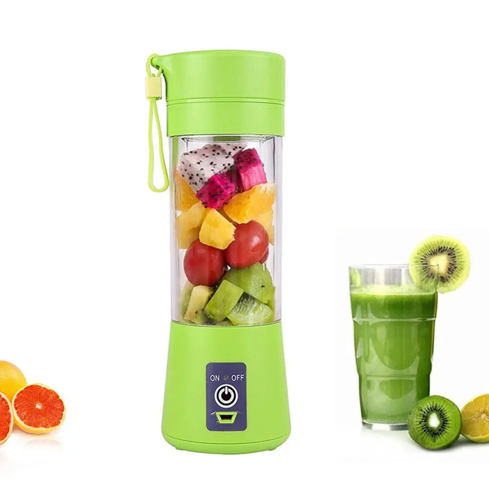 Draagbare Juicer Met Reizen Sport Elektrische Fruit Blender Cup 6 Blades Babyvoeding Maker Usb Charger Kabel Automatische Shaker