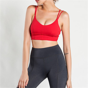 Canotta da Palestra all'Ingrosso, Abbigliamento Fitness, Completo Intimo Sexy per Giovani Donne, Reggiseno con Foto, Top da <span class=keywords><strong>Yoga</strong></span>, Set Canottiera Sexy - Product Image 4