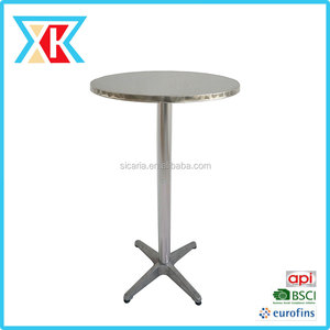 DIA60CMRound-mesa plegable de aluminio para interiores y exteriores, mesa de altura con Base - Product Image 3