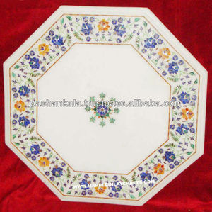 Pietra Dura Marble Stone Inlay โต๊ะกาแฟ - Product Image 1