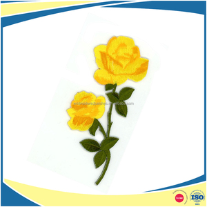 เหล็กบนผ้าแพทช์เย็บปักถักร้อยกุหลาบออกแบบ - Product Image 6