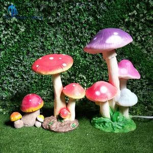 핫 세일 3D 버섯 정원 빛 테마 파크 장식 램프 야외 풍경 조명