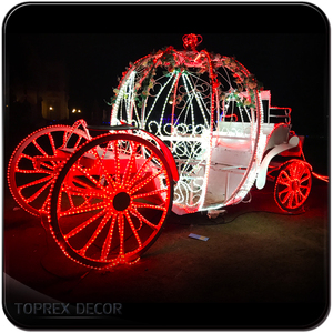 Lumière LED imperméable à motif citrouille, carrosse de Cendrillon pour décoration de Noël en extérieur avec fonction clignotante, indice de protection IP65 - Product Image 6