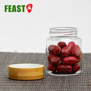 Hermético <span class=keywords><strong>bote</strong></span> de vidrio de borosilicato <span class=keywords><strong>con</strong></span> <span class=keywords><strong>tapa</strong></span> de bambú, tarro de almacenamiento de vidrio - Product Image 3