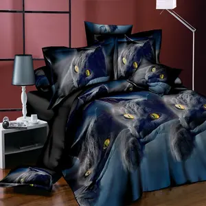 Juegos de cama Z209 con estampado 3D, Sábana de lijado para fundas de almohada de boda, cubierta de cama con patrón de flores de Animal completo, 4 Uds.