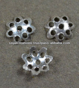 สเตอร์ลิงเงินบาหลีลูกปัดส่วนประกอบหมวกออกซิไดซ์เครื่องประดับ - Product Image 1