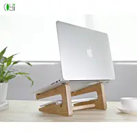 במבוק עץ שולחן העבודה stand riser מדף קירור פיזור חום מעבד קריר מחשב נייד כרית