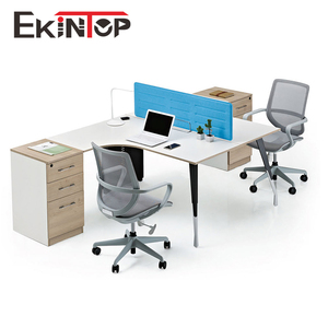 Giá Cả Cạnh Tranh Hai Mặt T Hình <span class=keywords><strong>2</strong></span> Người Văn Phòng Bàn Với Ngăn Kéo - Product Image 3