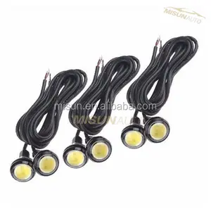 Yüksek güç 9W araba LED 12V kartal göz 18mm Ultra beyaz sis DRL yedek ışık