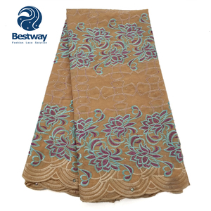 Nuovo Arrivo Bestway: Pizzo <span class=keywords><strong>Africano</strong></span> 100% Cotone Ricamato, Voile Svizzero con Tessuto SL0475 - Product Image 1