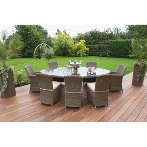 Rotan Meubelen Terrasmeubilair Sets Rotan Ovale Tafel Set