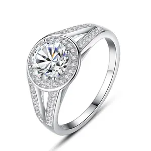 CZCITY Marriage Fashion Jewelry Zircon Hawaiian Beauty Wedding Engagement 925 Sterling Diamond Ring Woman