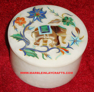 Beautiful Marble Inlay Jewellery Boxes - Product Image 1