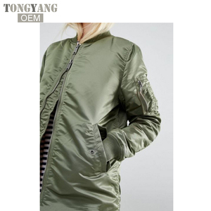 TONGYANG Chaquetas y abrigos largos de invierno Abrigo de primavera para <span class=keywords><strong>mujer</strong></span> Chaqueta de bombardero verde oliva informal Chaquetas básicas para <span class=keywords><strong>mujer</strong></span> - Product Image 3