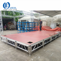 Scènes événementielles mobiles faciles à installer, scène de concert en plein air, structure modulaire carrée en alliage d'aluminium pour l'éclairage, les DJ et les expositions