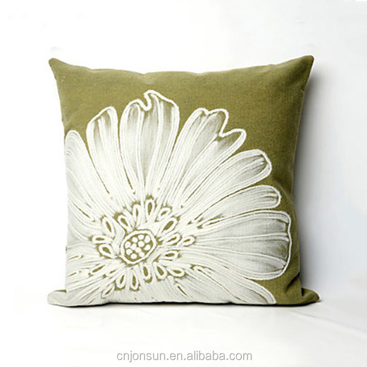 Цветочный узор печати Подушка 100% хлопчатобумажная ткань картина конструкции для наволочки